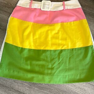 Vintage Handmade Barbie Color Blok Skirt